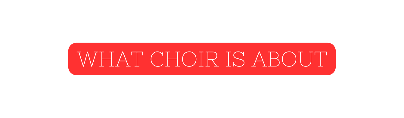 WHAT CHOIR IS ABOUT